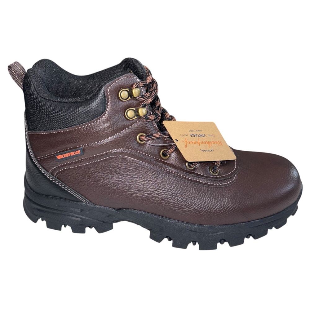 Weatherproof Vintage Mens Jace Hiker Round Toe Lace Up Boots Brown SZ/ 9 M